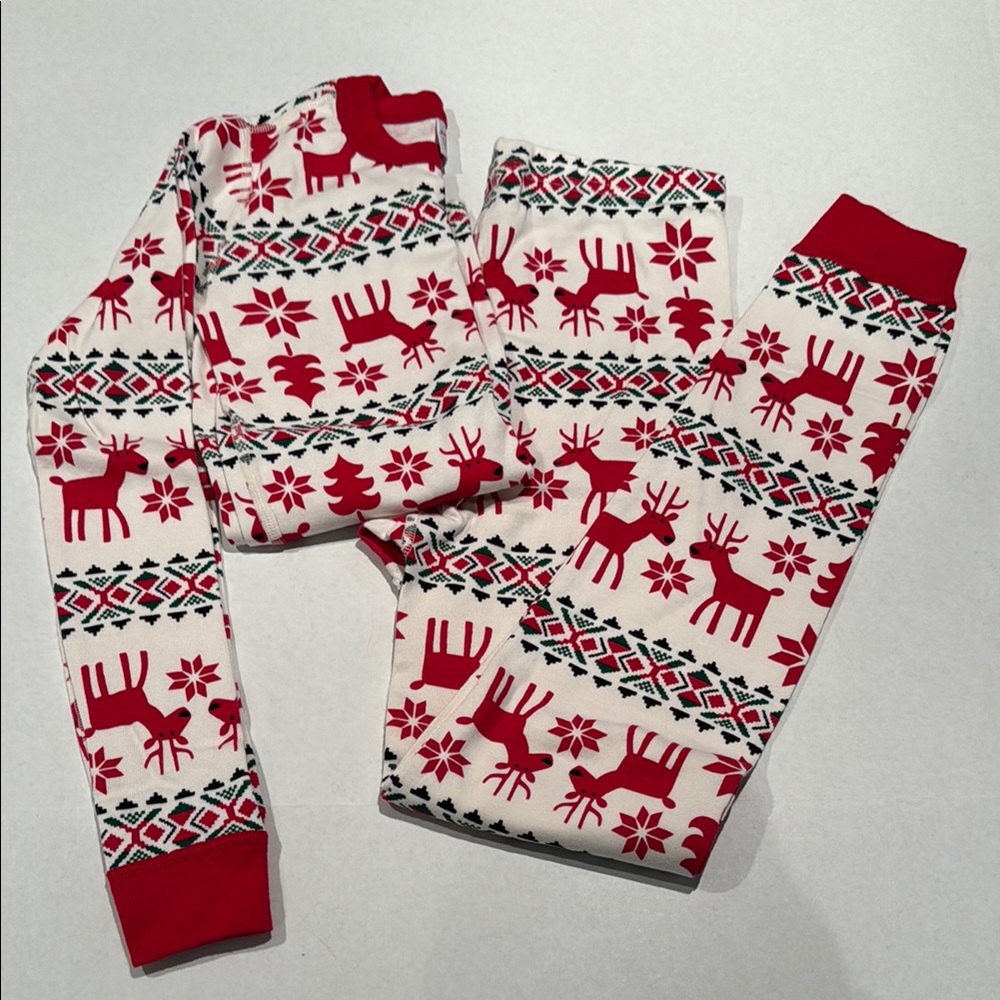 Festive Red and White Kids Pajamas